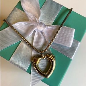 Tiffany  & Co Sliver/  18K Gold  Necklaces 18.50’